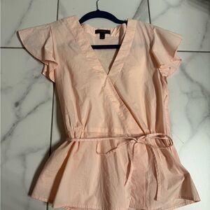 J. Crew Light Peach Wrap Blouse